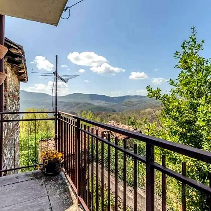 Two-bedroom apartment with two balconies in a historic village