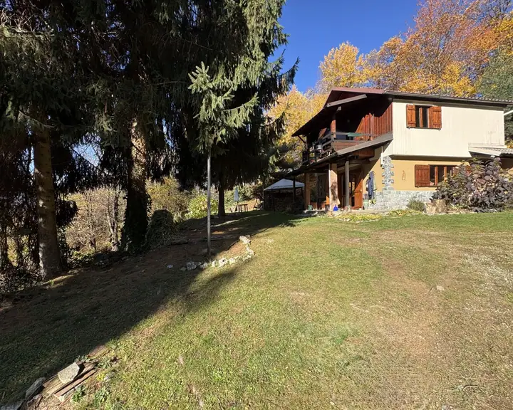 Chalet-style home with mountain views