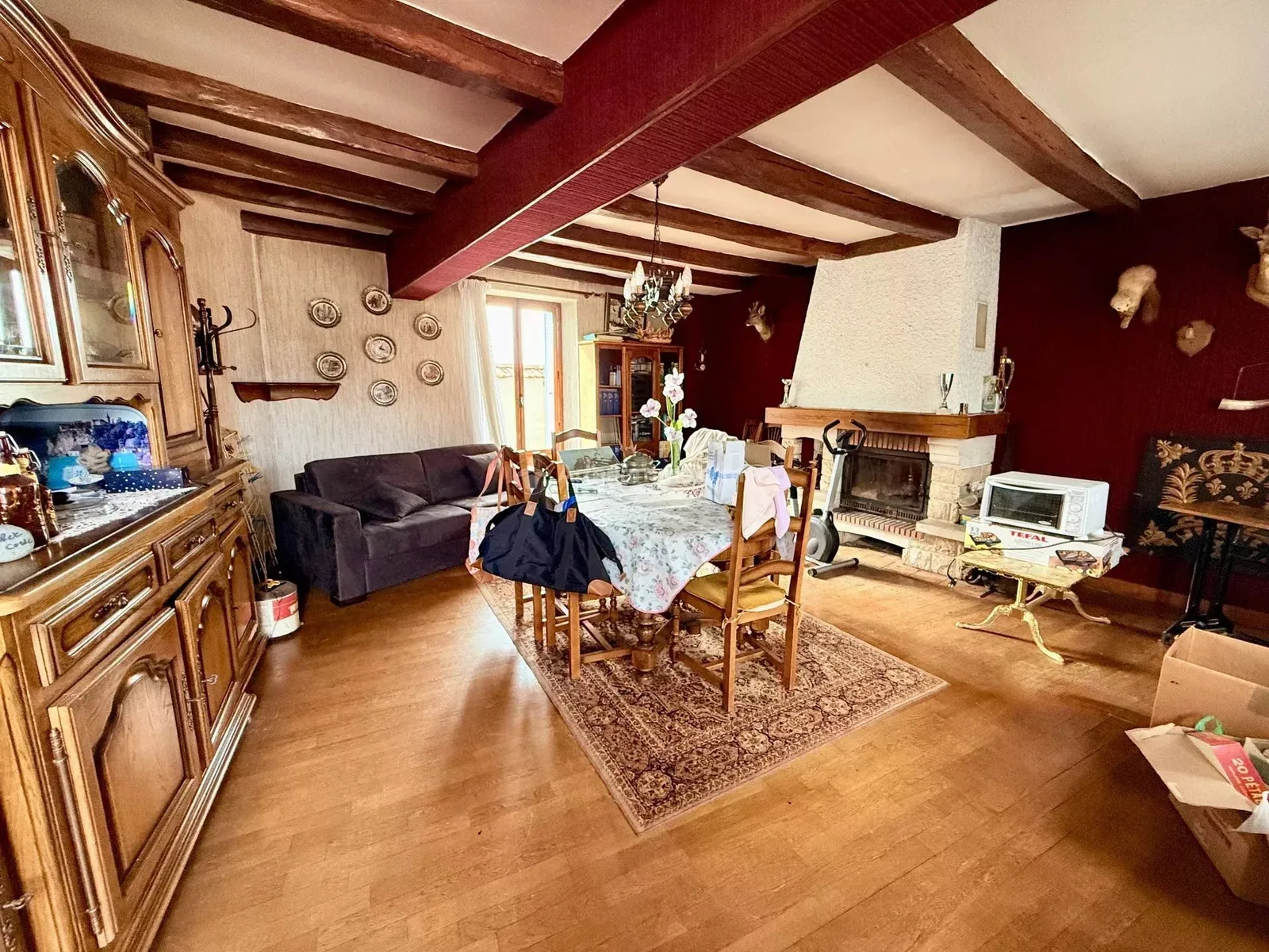 Hilltop village house with a sunny terrace in Bourmont