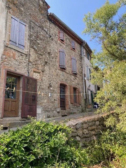 Stone village house with a fireplace in the Corbières