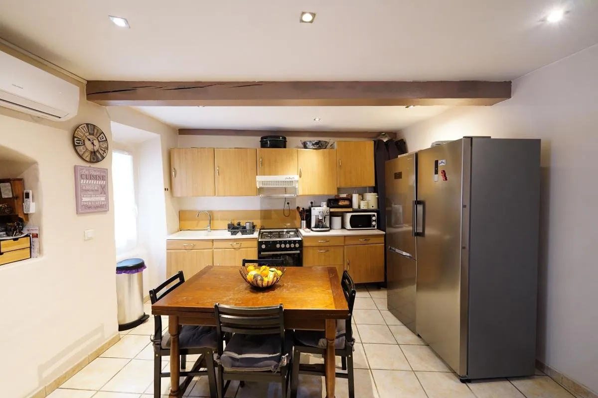 Corbières village house with a modern kitchen
