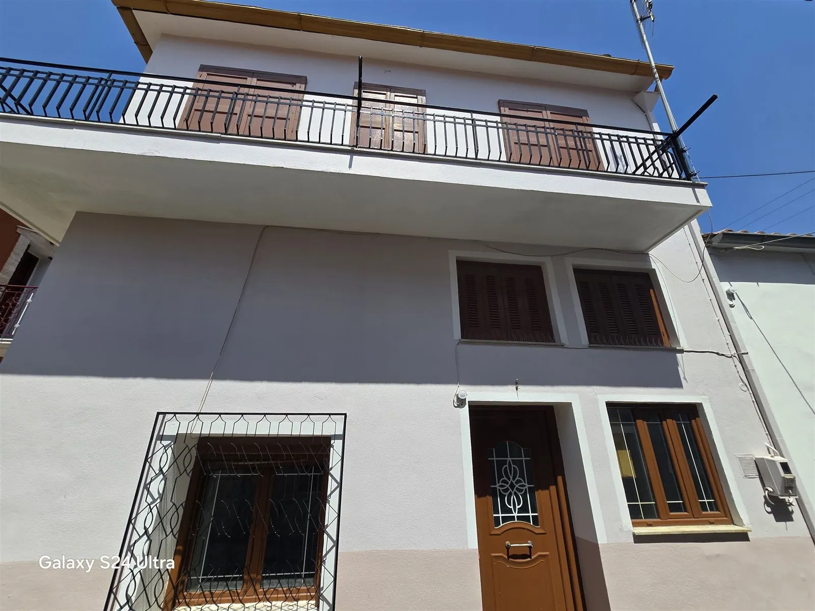 Traditional corner house in Agiasos, Lesbos' mountain village